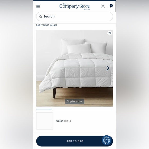 The Company Store Other - The Company Store Classic Down Alternative Comforter White Queen